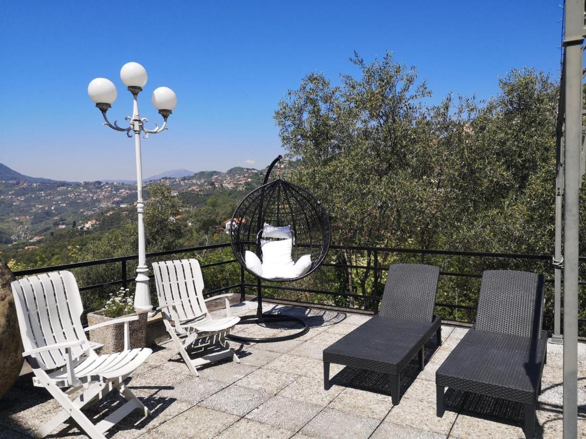 La Vivagna - Casa Vista Mare Tra Gli Ulivi Villa Leivi Exterior foto