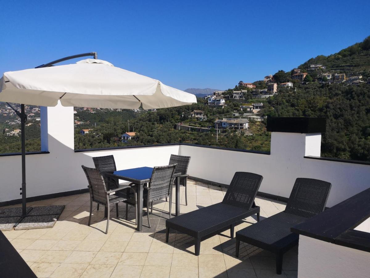 La Vivagna - Casa Vista Mare Tra Gli Ulivi Villa Leivi Exterior foto