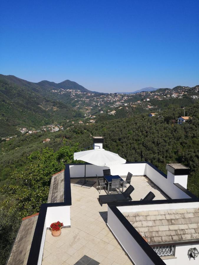 La Vivagna - Casa Vista Mare Tra Gli Ulivi Villa Leivi Exterior foto