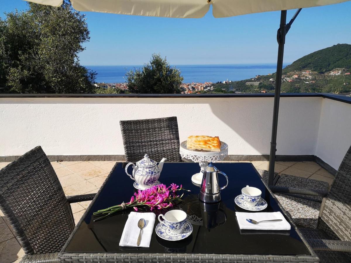 La Vivagna - Casa Vista Mare Tra Gli Ulivi Villa Leivi Exterior foto