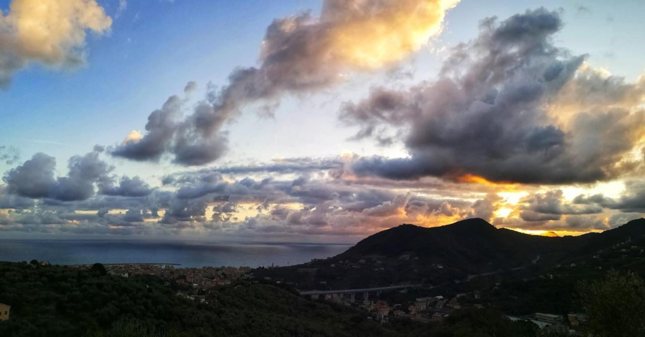 La Vivagna - Casa Vista Mare Tra Gli Ulivi Villa Leivi Exterior foto