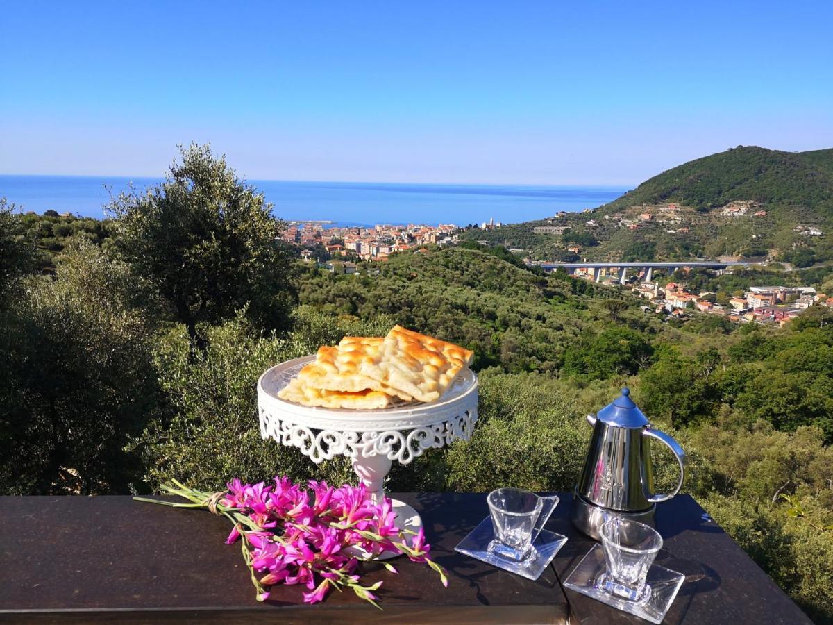 La Vivagna - Casa Vista Mare Tra Gli Ulivi Villa Leivi Exterior foto